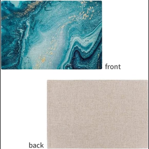 Set of 4 Placemats for Dining Table - Marble - 18 x 12 inch - Picture 5 of 7